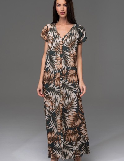 Летнее платье-халат Mia-Amore SAMUI 5398, Цвет: хаки, Размеры: S, изображение 3