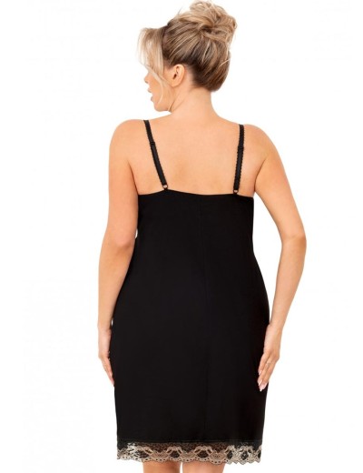 Сорочка на тонких бретелях Donna HANA II PLUS, Цвет: черный, Размеры: 3XL, изображение 2