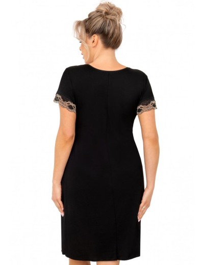 Сорочка с короткими рукавами Donna HANA PLUS, Цвет: черный, Размеры: 4XL, изображение 2