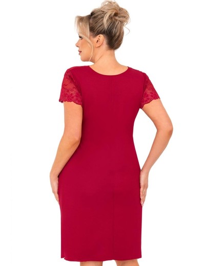 Сорочка из вискозы Donna LIVIA PLUS бургундское вино, Цвет: бургундское вино, Размеры: 3XL, изображение 2