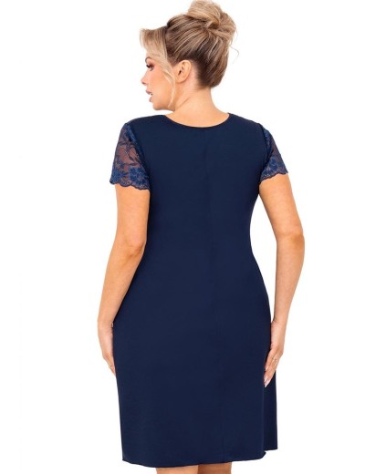 Сорочка из вискозы Donna LIVIA PLUS темно-синий, Цвет: темно-синий, Размеры: 3XL, изображение 2