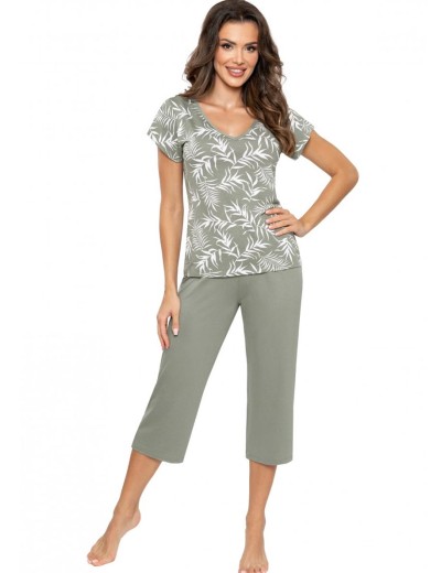 Пижама женская с бриджами Donna PALOMA 3/4, Цвет: оливковый, Размеры: L, изображение 3