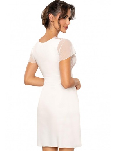 Сорочка с кружевным лифом Donna PERLA, Цвет: экрю, Размеры: L, изображение 2