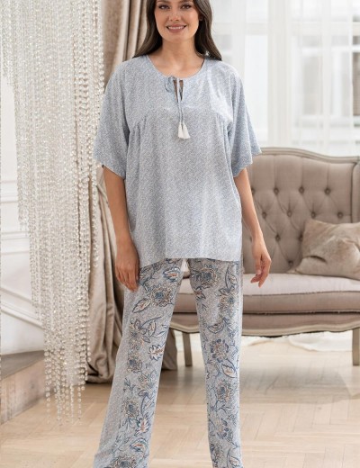 Пижама из тканой вискозы Mia-Amore CAITLYN 5096, Цвет: ментол, Размеры: S, изображение 3