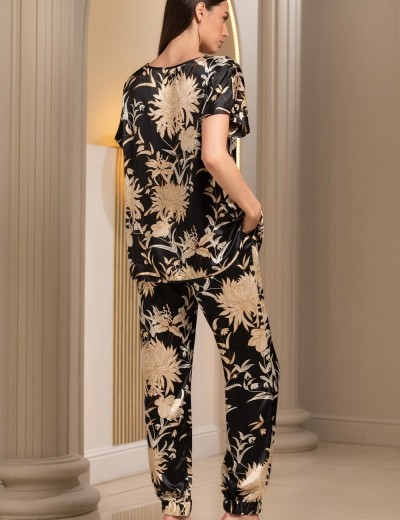 Шёлковый комплект-двойка Mia-Amore ELMIRA 4264, Цвет: черный, Размеры: 3XL, изображение 2