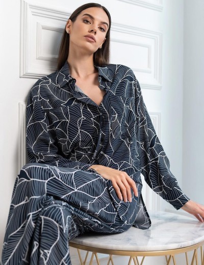 Домашний комплект Mia-Amore LEANA 5316, Цвет: темно-синий, Размеры: L, изображение 2