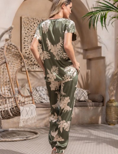 Шёлковый комплект-двойка Mia-Amore LORENSA 4246, Цвет: оливковый, Размеры: XL, изображение 2