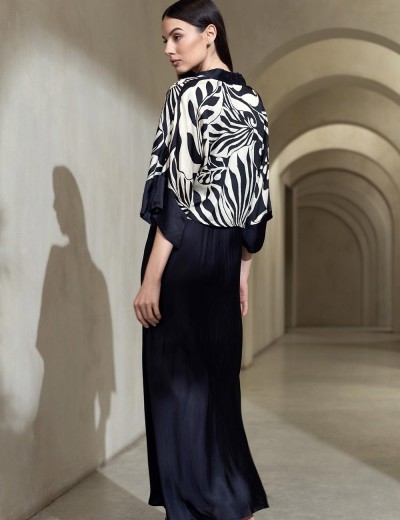 Длинное платье-сорочка с жакетом Mia-Amore MALENA 4143, Цвет: черный, Размеры: M, изображение 3