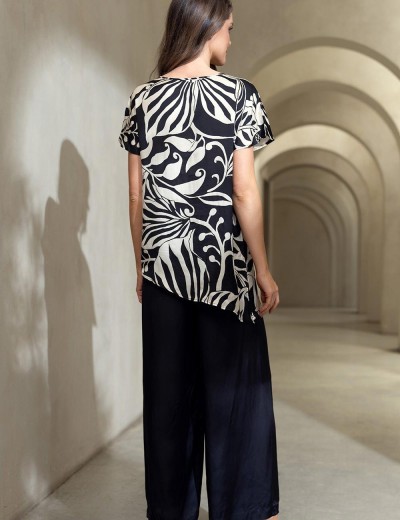 Комплект из смесового шёлка Mia-Amore MALENA 4145, Цвет: черный, Размеры: 2XL, изображение 2