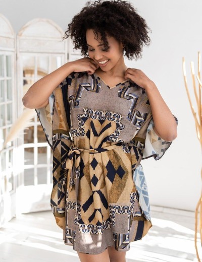 Туника средней длины Mia-Amore MARTINIKA 5280, Цвет: мультицвет, Размеры: 2XL/3XL, изображение 2