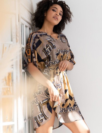 Туника средней длины Mia-Amore MARTINIKA 5280, Цвет: мультицвет, Размеры: 2XL/3XL, изображение 4