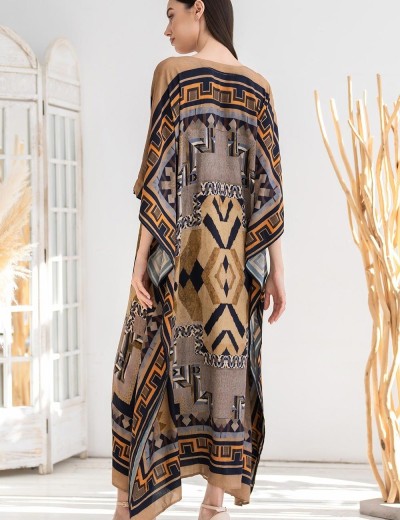Длинная туника с этно-принтом Mia-Amore MARTINIKA 5281, Цвет: мультицвет, Размеры: L/XL, изображение 2