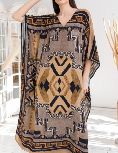 Длинная туника с этно-принтом Mia-Amore MARTINIKA 5281, Цвет: мультицвет, Размеры: L/XL, изображение 3