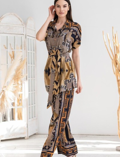 Комплект рубашка и брюки Mia-Amore MARTINIKA 5285, Цвет: мультицвет, Размеры: 3XL, изображение 3