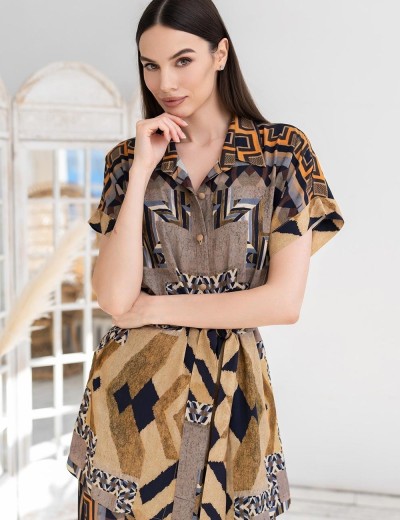 Комплект рубашка и брюки Mia-Amore MARTINIKA 5285, Цвет: мультицвет, Размеры: 3XL, изображение 4