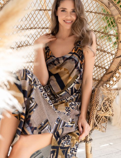 Длинное платье-сарафан Mia-Amore MARTINIKA 5288, Цвет: мультицвет, Размеры: S, изображение 3