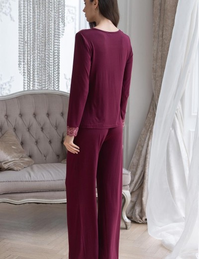 Трикотажная пижама Mia-Amore NUAR 6246 бордо, Цвет: бордо, Размеры: S, изображение 2