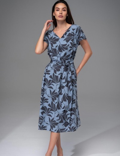 Длинное платье Mia-Amore ODRIE 5358, Цвет: серо-голубой, Размеры: 3XL, изображение 3