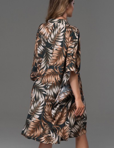 Свободная рубашка-халат Mia-Amore SAMUI 5393, Цвет: хаки, Размеры: L/XL, изображение 3