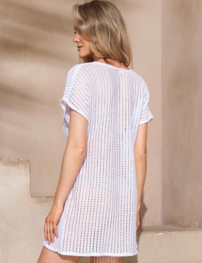 Туника из хлопковой сетки Mia-Amore SEYCHELLES 5380 белый, Цвет: белый, Размеры: 4XL/5XL, изображение 2