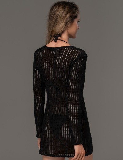 Ажурная туника из хлопка Mia-Amore SEYCHELLES 5381 черный, Цвет: черный, Размеры: L, изображение 2