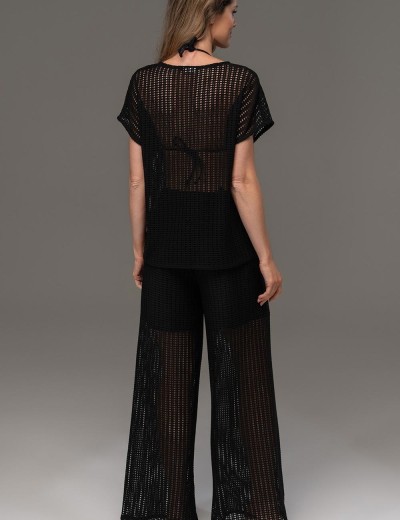 Ажурный комплект для пляжа Mia-Amore SEYCHELLES 5386 черный, Цвет: черный, Размеры: M, изображение 2