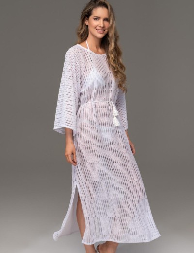 Платье пляжное из хлопковой сетки Mia-Amore SEYCHELLES 5389 белый, Цвет: белый, Размеры: S/M, изображение 3