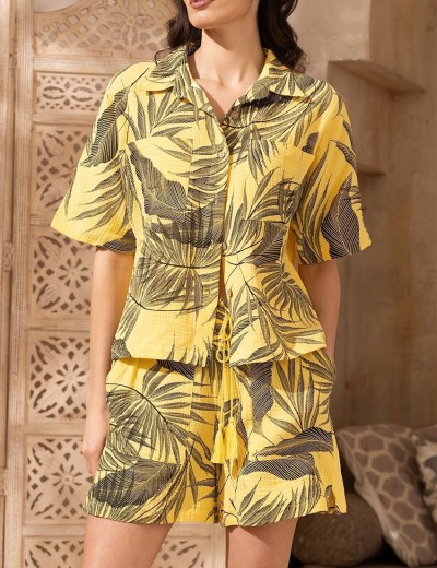 Свободный комплект из хлопка Mia-Amore TENERIFE 5223 желтый, Цвет: желтый, Размеры: S, изображение 3