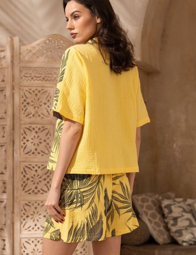 Свободный комплект из хлопка Mia-Amore TENERIFE 5223 желтый, Цвет: желтый, Размеры: S, изображение 2