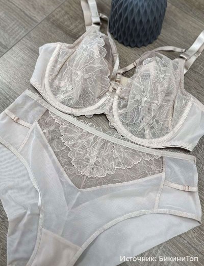 Трусики бразилиана Subtille CAROLINE BEIGE brazilian, Цвет: бежевый, Размеры: S, изображение 3