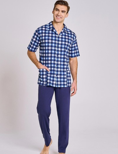 Пижама мужская со штанами Taro 3183/3184 SAMMUEL, Цвет: синий, Размеры: 3XL, изображение 2