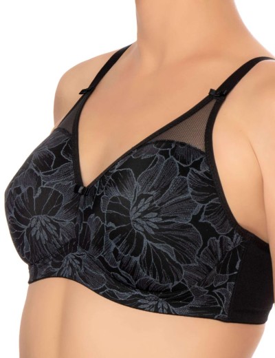 Бюстгальер мягкий без косточек Felina 203288 VISION BLOOM черный, Цвет: черный, Размеры: 95D, изображение 3