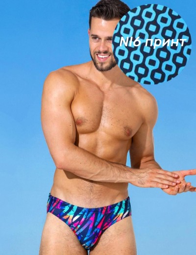 Мужские пляжные плавки Jolidon B4I / BL4I принт, Цвет: NI6_принт, Размеры: 2XL, изображение 2