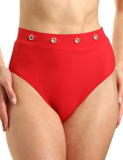 Красный купальник пуш-ап с высокими плавками Jolidon FR106U, Цвет: красный, Размеры: 75C, изображение 4