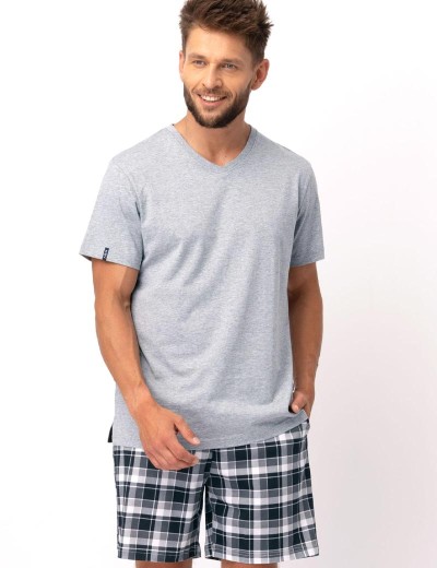 Мужская пижама хлопковая Key MNS 460, Цвет: серый, Размеры: M, изображение 2