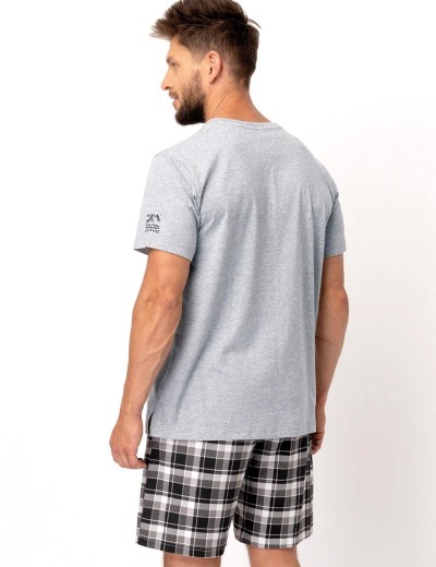 Мужская пижама хлопковая Key MNS 460, Цвет: серый, Размеры: M, изображение 3