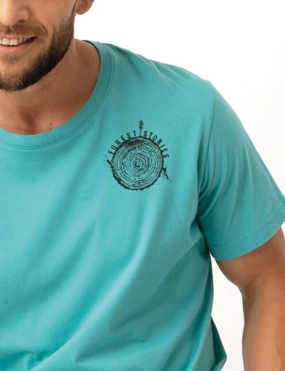 Пижама мужская с шортами Key MNS 630, Цвет: бирюзовый, Размеры: XL, изображение 4