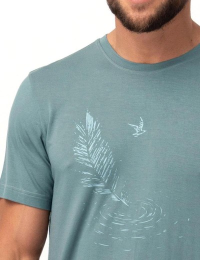 Пижама мужская из бамбука Key MNS 750, Цвет: серо-зеленый/джинс, Размеры: XL, изображение 4