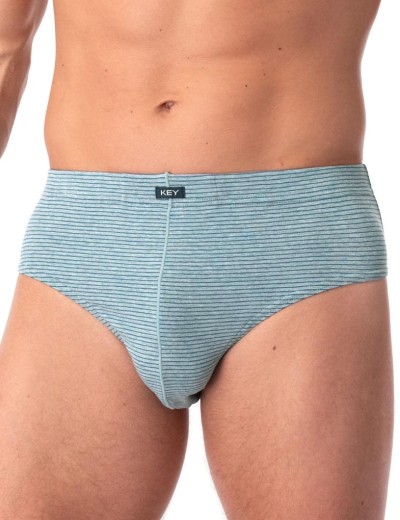 Мужские слипы 2 шт. в упаковкеKey MPP 073 голубой + серо-зеленый, Цвет: голубой + серо-зелен, Размеры: M, изображение 2