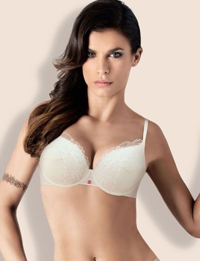 Бюстгальтер тонкий поролон Lormar SATEN NUVOLA panna, Цвет: panna (молочный), Размеры: 75D, изображение 3