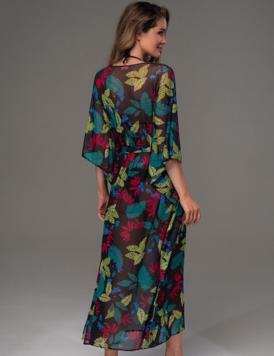 Туника из принтованной сетки Mia-Amore CALIPSO 2274, Цвет: черный, Размеры: 2XL/3XL, изображение 2