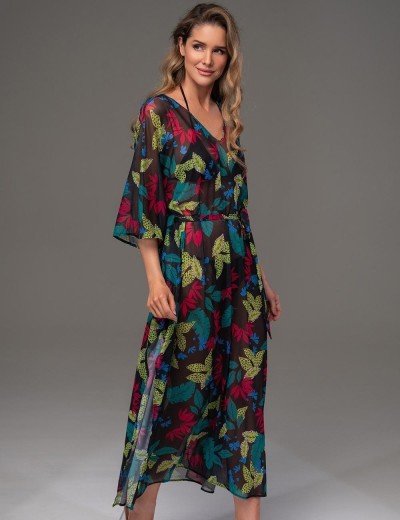 Туника из принтованной сетки Mia-Amore CALIPSO 2274, Цвет: черный, Размеры: 2XL/3XL, изображение 4