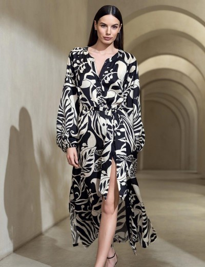 Платье-рубашка Mia-Amore MALENA 4149, Цвет: черный, Размеры: 3XL, изображение 3