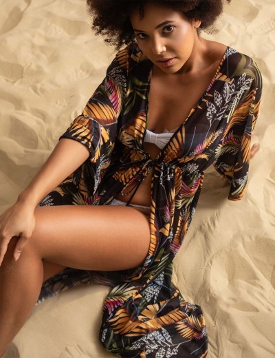 Распашная длинная туника Mia-Amore NUBIA 2225, Цвет: черный, Размеры: 2XL/3XL, изображение 4 Распашная длинная туника Mia-Amore NUBIA 2225, Цвет: черный, Размеры: 2XL/3XL, изображение 4