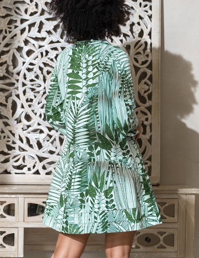 Хлопковая туника с оборкой Mia-Amore SICILIA 5210, Цвет: малахит, Размеры: S, изображение 2