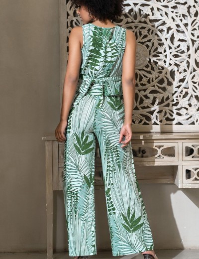 Летний костюм из хлопка со льном Mia-Amore SICILIA 5216, Цвет: малахит, Размеры: 2XL, изображение 4