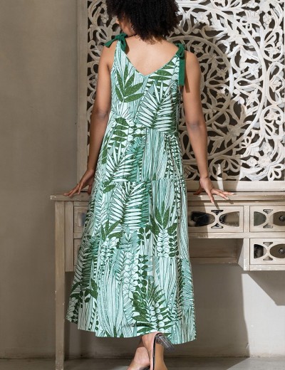 Длинный многоярусный сарафан Mia-Amore SICILIA 5218, Цвет: малахит, Размеры: 2XL, изображение 2