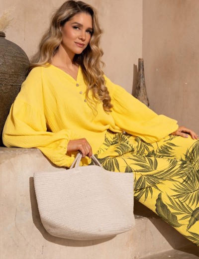 Хлопковый костюм Mia-Amore TENERIFE 5226 желтый, Цвет: желтый, Размеры: L, изображение 4
