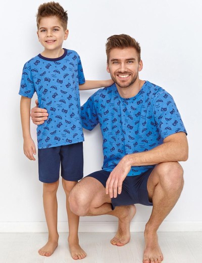 Пижама для мальчиков с шортами Taro 2945/2946/2951 WILLIAM, Цвет: синий, Размеры: 146, изображение 2