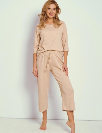 Пижама из фактурного хлопка Taro 3347 PAIGE, Цвет: бежевый, Размеры: M, изображение 2